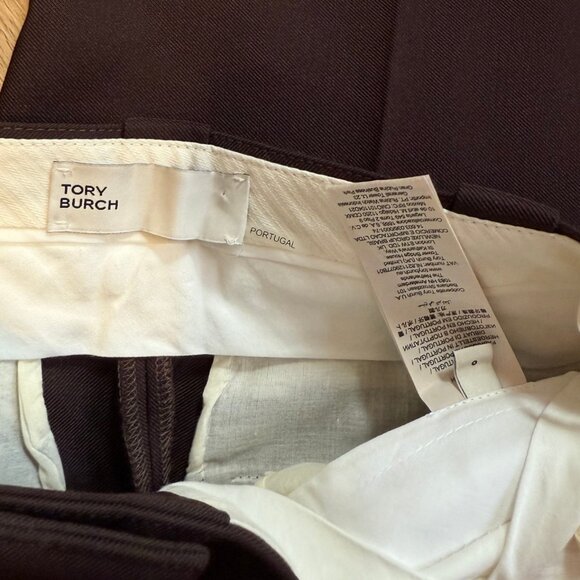 774. TORY BURCH Twill Cargo Pant Dark Mocha Brown $798 EUC Sz 0 - Picture 6 of 6